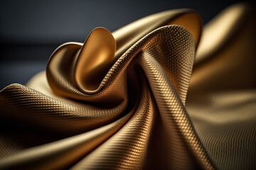 Closeup of gold fabric