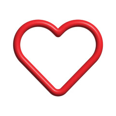 Heart icon isolated 3d design illustration