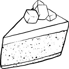 Cake vector illustration, hand drawing doodles
