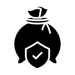 Money bag protection icon