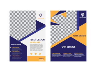 business abstract flyer template design. vector modern business flyer template. business flyer isolated white background.