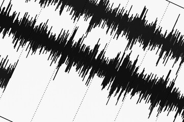 A close-up of the seismic earthquake graph