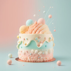 Birthday Cake created with Generative AI Technology