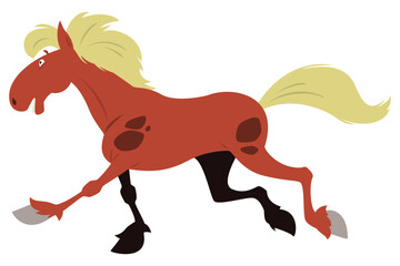 Running horse. Illustration for internet and mobile website.