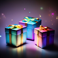 Gifts boxes created with Generative AI Technology
