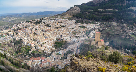 Fototapeta na wymiar Yedra Castle in Cazorla city, Spain
