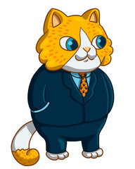 Gato con traje elegante