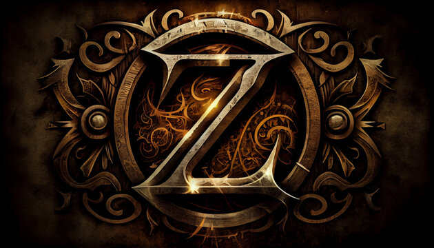 Logo Of the letter z  with wonderful art created with Generative AI technology