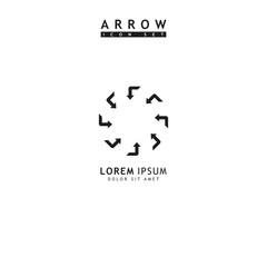 Modern simple arrows vector illustration isolated on white background