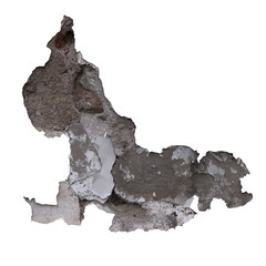 Obraz premium plaster and brick wall obtained from real abandoned constructions
