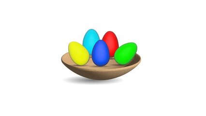 Fototapeta na wymiar colorful easter eggs png illustration
