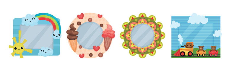 Cute Photo Frames and Border for Picture and Photography Vector Set