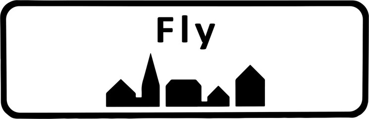 City sign of Fly - Fly Byskilt