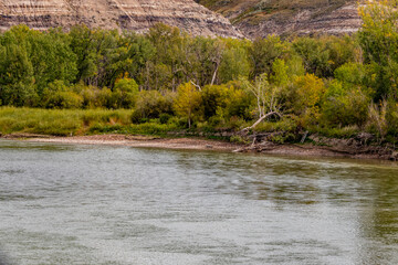 Badlands along the Red Deer river. Rosedale, Alberta, Canada