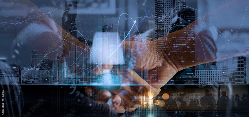 Leinwandbilder analysis and data exchange customer connection,global business structure of networking. hr recruitme