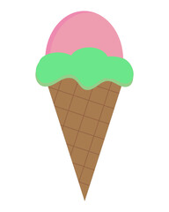 ice cream isolated on white