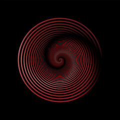 red spiral vortex vector illustration
