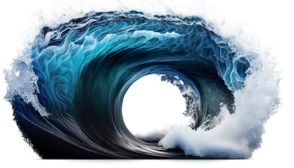 Sea wave isolated over white background  - obrazy, fototapety, plakaty