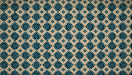Vintage tile wallpaper simplistic pattern with shapes created with generative AI technology