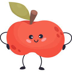 fruit apple cute character