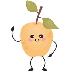 cute character apple