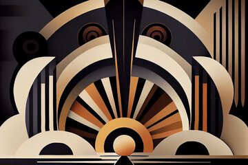 Geometric art deco style. modern art.