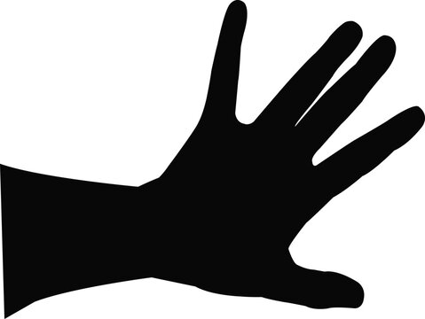 a hand body silhouette vector