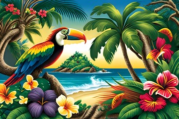 Fototapeta premium Tropical Island