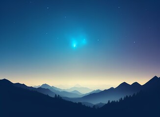 sunset in mountains