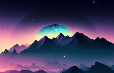 sunrise in mountains