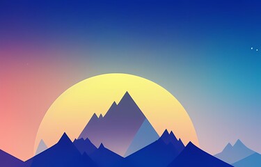 landscape with mountains