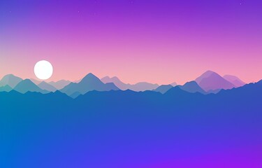 sunrise in mountains