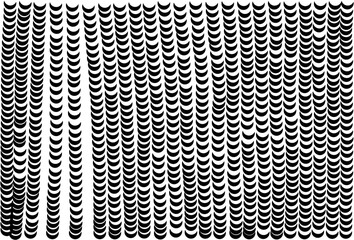 Black and white vertical curve wavy lines pattern.