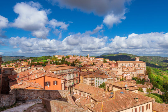 Perugia historical center skyline