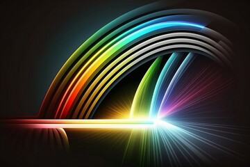 Neon lights background with Generative AI technology