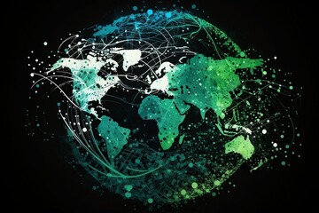 Technology background with Generative AI technology