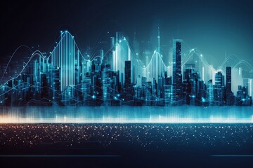 Technology background with Generative AI technology