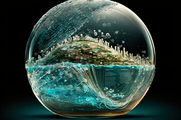 Technology background with Generative AI technology