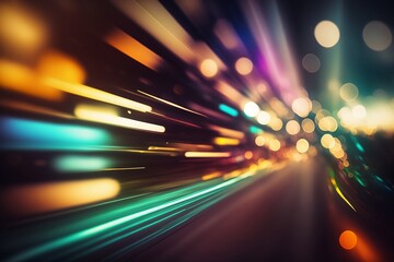 Neon lights background with Generative AI technology