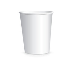 White paper cup isolated on a white background