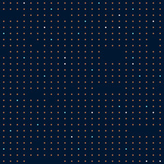 Abstract geometric pattern background with polka dots shapes texture. Blue and gold seamless grid lines. Simple geometry minimalistic pattern