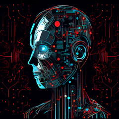 Conceptual abstract illustration of Artificial Intelligence