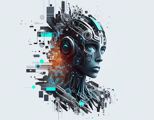 Conceptual abstract illustration of Artificial Intelligence