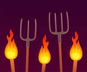 Pitchforks and torches mob