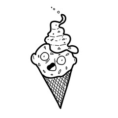 ice cream cone emotion scary