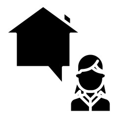 Woman Home Enquiry  icon