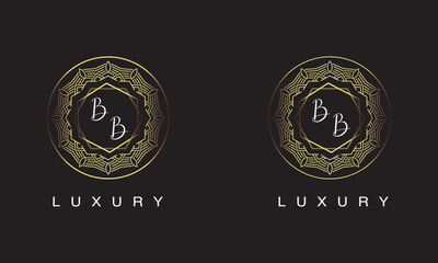 BB and BB logo luxury logo design.