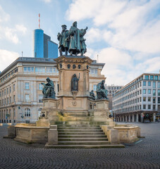 Gutenberg Monument at Rossmarkt Square - Frankfurt, Germany