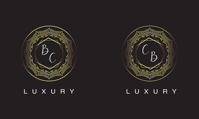 BC and CB logo luxury logo design.