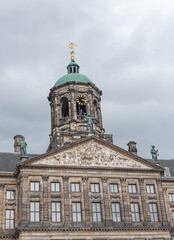 Fototapeta na wymiar Royal Palace Amsterdam on the Dam Square in Amsterdam, Netherlands.